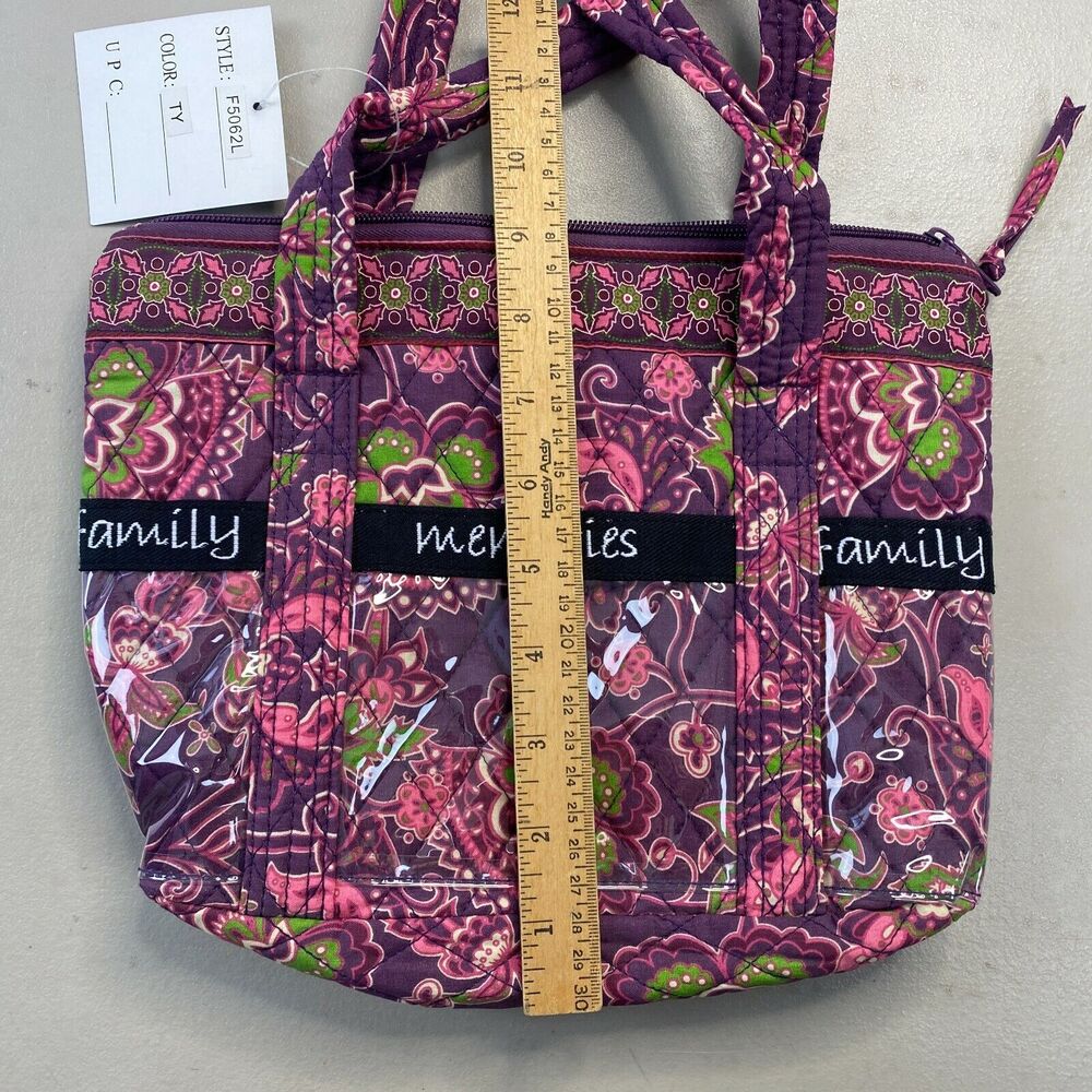 Tanya Lee Purse Photo Slots Purple Paisley Shoulder Bag New 10x9x3 - Picture 4 of 10
